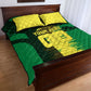 Personalized Senegal Football Lion Quilt Bed Set Fierce Roaring Lion Soccer Art With Senegal Flag