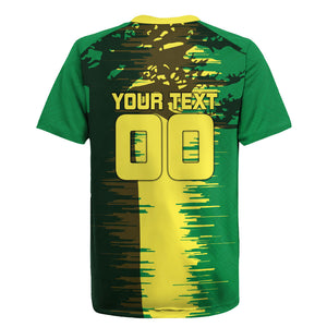 Personalized Senegal Football Lion Rugby Jersey Fierce Roaring Lion Soccer Art With Senegal Flag