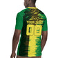 Personalized Senegal Football Lion Rugby Jersey Fierce Roaring Lion Soccer Art With Senegal Flag