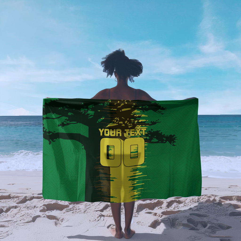 Personalized Senegal Football Lion Sarong Fierce Roaring Lion Soccer Art With Senegal Flag