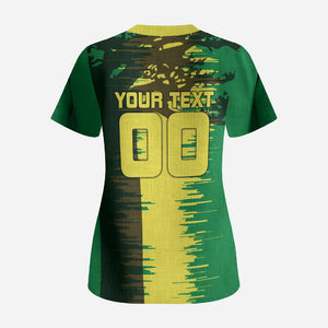 Personalized Senegal Football Lion Scrub Top Fierce Roaring Lion Soccer Art With Senegal Flag
