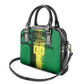 Personalized Senegal Football Lion Shoulder Handbag Fierce Roaring Lion Soccer Art With Senegal Flag