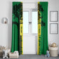 Personalized Senegal Football Lion Window Curtain Fierce Roaring Lion Soccer Art With Senegal Flag