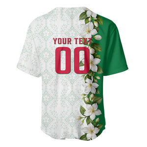 Personalized Algeria Football Desert Fox Baseball Jersey Desert Fox Mascot Soccer Art With Floral Jasmine And Flag