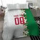 Personalized Algeria Football Desert Fox Bedding Set Desert Fox Mascot Soccer Art With Floral Jasmine And Flag
