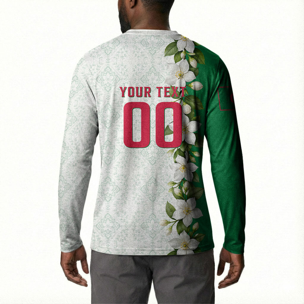 Personalized Algeria Football Desert Fox Button Sweatshirt Desert Fox Mascot Soccer Art With Floral Jasmine And Flag