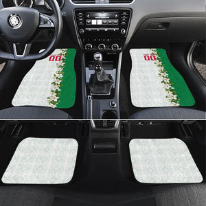 Personalized Algeria Football Desert Fox Car Mats Desert Fox Mascot Soccer Art With Floral Jasmine And Flag