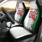 Personalized Algeria Football Desert Fox Car Seat Cover Desert Fox Mascot Soccer Art With Floral Jasmine And Flag
