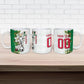 Personalized Algeria Football Desert Fox Ceramic Mug Desert Fox Mascot Soccer Art With Floral Jasmine And Flag