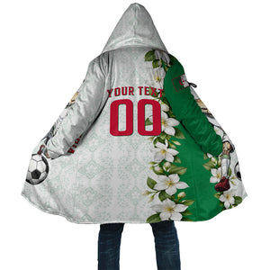 Personalized Algeria Football Desert Fox Cloak Desert Fox Mascot Soccer Art With Floral Jasmine And Flag