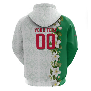 Personalized Algeria Football Desert Fox Hoodie Desert Fox Mascot Soccer Art With Floral Jasmine And Flag