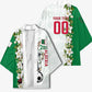 Personalized Algeria Football Desert Fox Kimono Desert Fox Mascot Soccer Art With Floral Jasmine And Flag