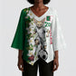 Personalized Algeria Football Desert Fox Kimono Sleeve Blouse Desert Fox Mascot Soccer Art With Floral Jasmine And Flag