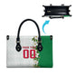 Personalized Algeria Football Desert Fox Leather Bag Desert Fox Mascot Soccer Art With Floral Jasmine And Flag