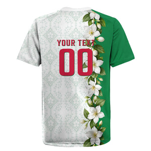 Personalized Algeria Football Desert Fox Rugby Jersey Desert Fox Mascot Soccer Art With Floral Jasmine And Flag