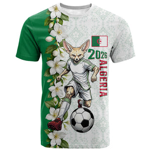 Personalized Algeria Football Desert Fox T shirt Desert Fox Mascot Soccer Art With Floral Jasmine And Flag