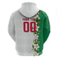 Personalized Algeria Football Desert Fox Zip Hoodie Desert Fox Mascot Soccer Art With Floral Jasmine And Flag