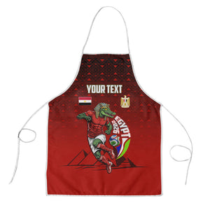 Personalized Egypt Soccer Crocodile Mascot Apron Egyptian Pyramid Football Cultural Graphic Art