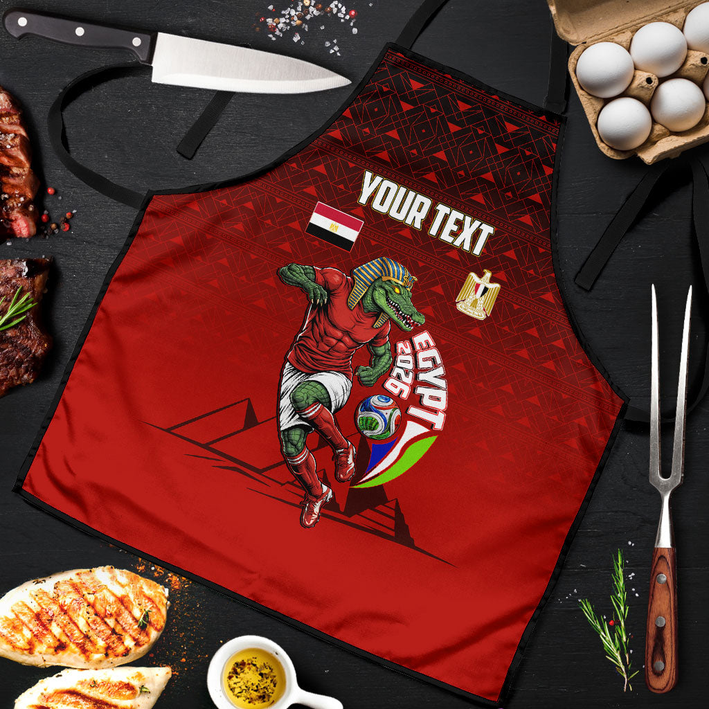Personalized Egypt Soccer Crocodile Mascot Apron Egyptian Pyramid Football Cultural Graphic Art