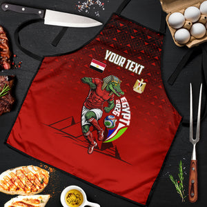 Personalized Egypt Soccer Crocodile Mascot Apron Egyptian Pyramid Football Cultural Graphic Art