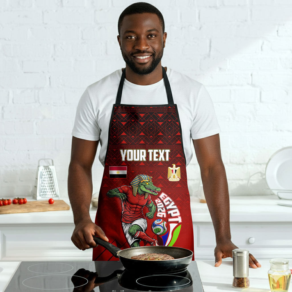 Personalized Egypt Soccer Crocodile Mascot Apron Egyptian Pyramid Football Cultural Graphic Art