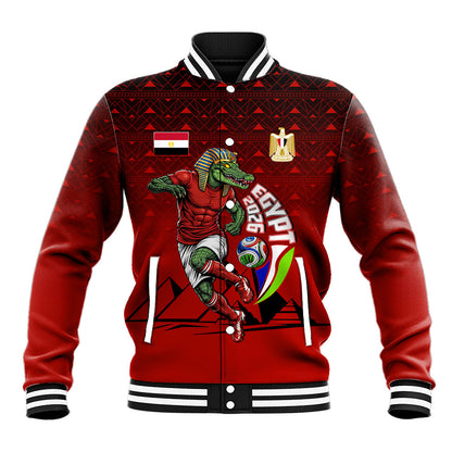 Personalized Egypt Soccer Crocodile Mascot Baseball Jacket Egyptian Pyramid Football Cultural Graphic Art
