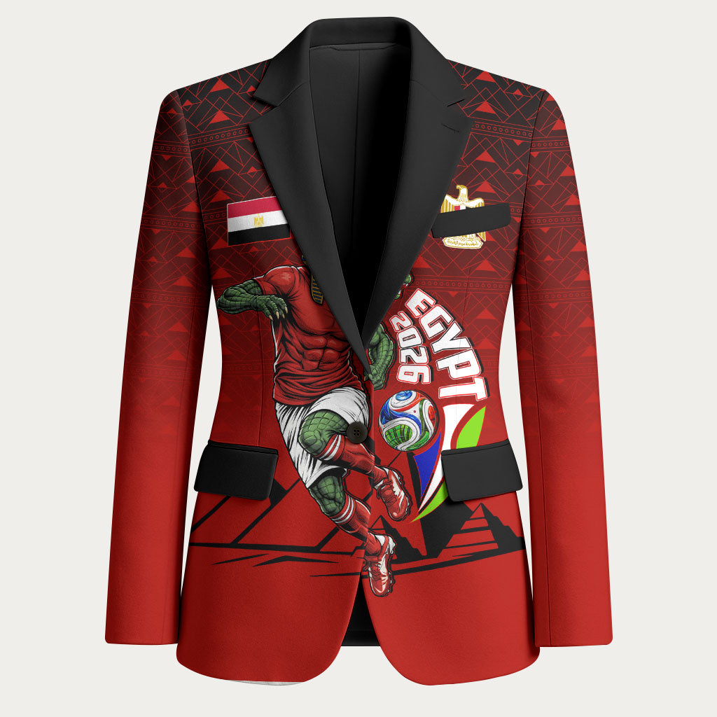 Personalized Egypt Soccer Crocodile Mascot Blazer Egyptian Pyramid Football Cultural Graphic Art