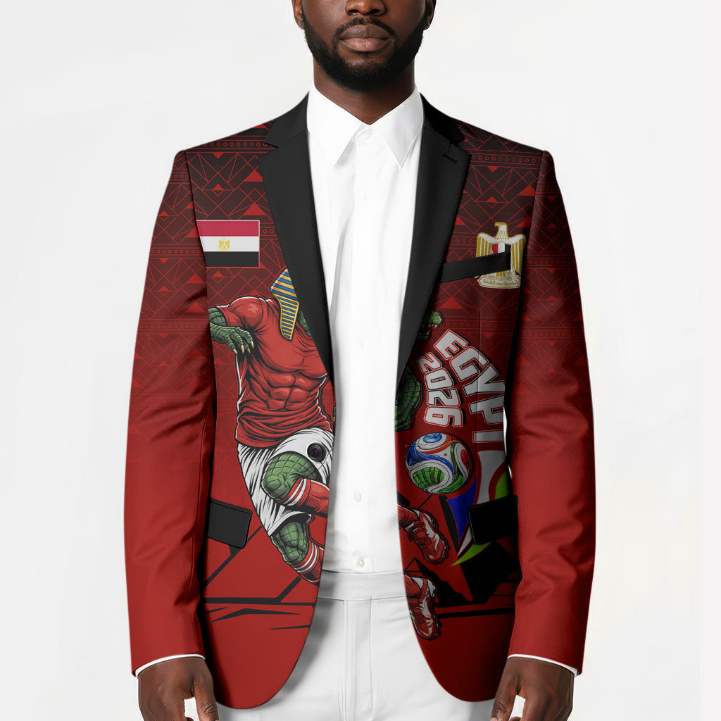 Personalized Egypt Soccer Crocodile Mascot Blazer Egyptian Pyramid Football Cultural Graphic Art