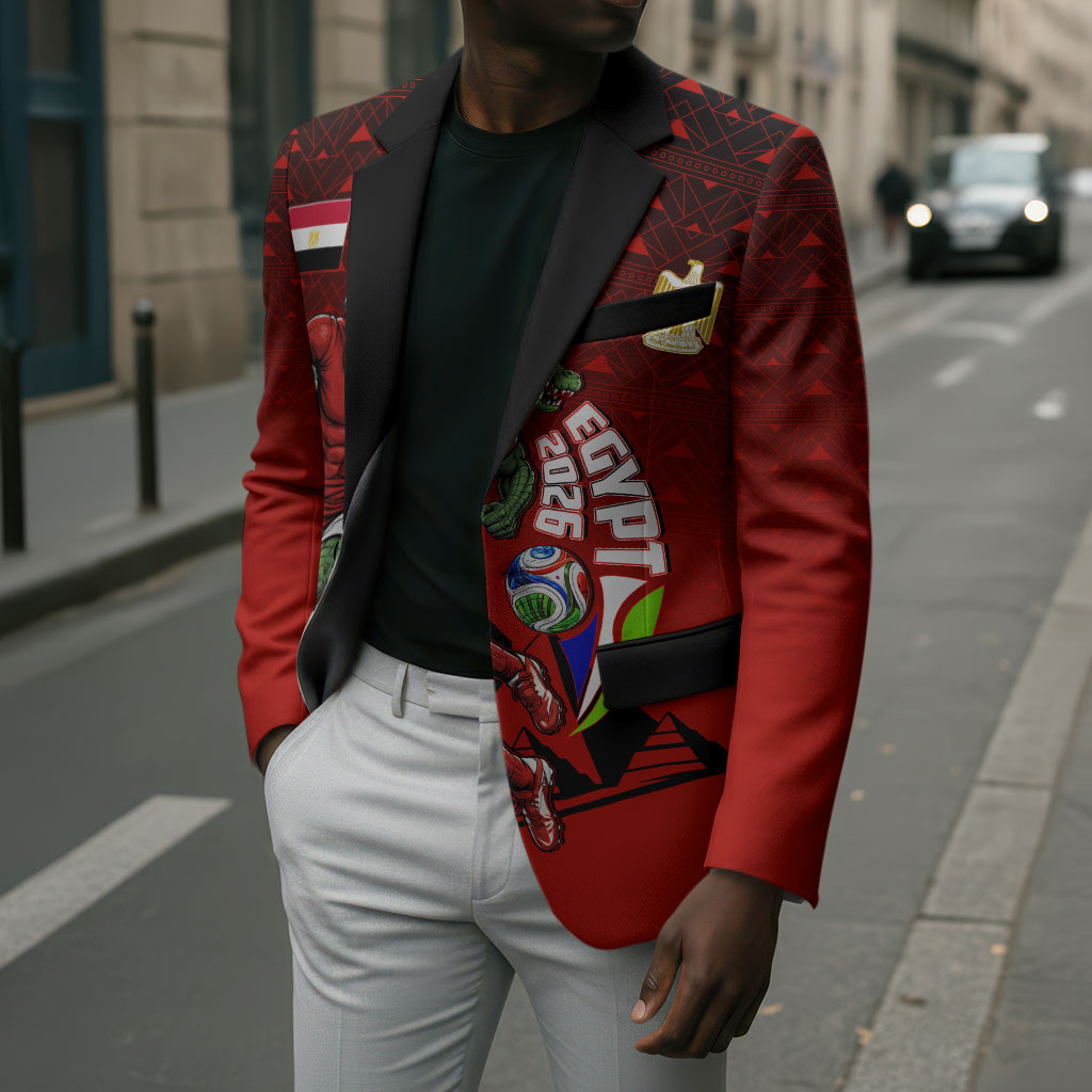 Personalized Egypt Soccer Crocodile Mascot Blazer Egyptian Pyramid Football Cultural Graphic Art
