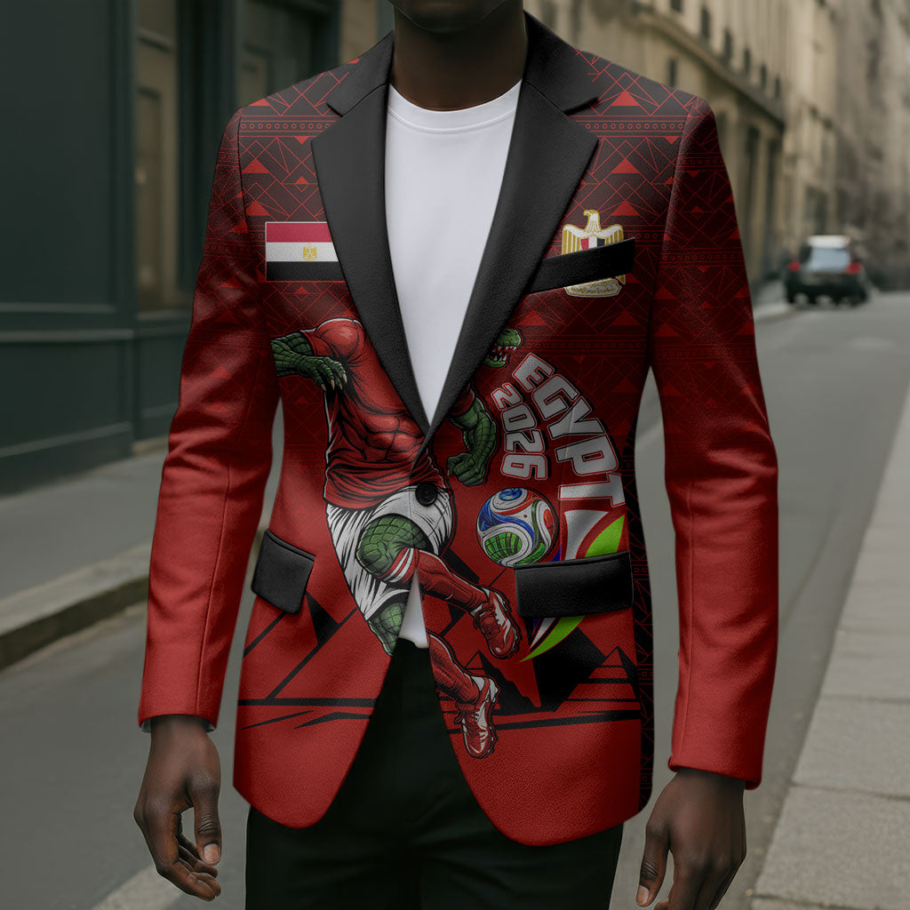 Personalized Egypt Soccer Crocodile Mascot Blazer Egyptian Pyramid Football Cultural Graphic Art