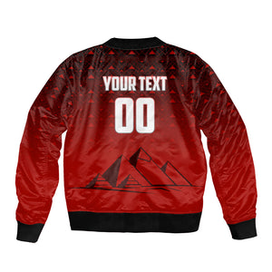 Personalized Egypt Soccer Crocodile Mascot Bomber Jacket Egyptian Pyramid Football Cultural Graphic Art