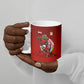 Personalized Egypt Soccer Crocodile Mascot Ceramic Mug Egyptian Pyramid Football Cultural Graphic Art