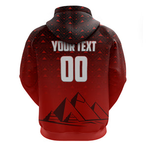 Personalized Egypt Soccer Crocodile Mascot Hoodie Egyptian Pyramid Football Cultural Graphic Art