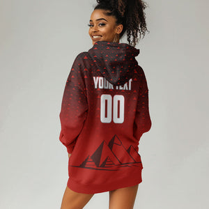 Personalized Egypt Soccer Crocodile Mascot Hoodie Dress Egyptian Pyramid Football Cultural Graphic Art