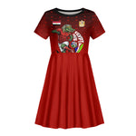 Personalized Egypt Soccer Crocodile Mascot Kid Short Sleeve Dress Egyptian Pyramid Football Cultural Graphic Art