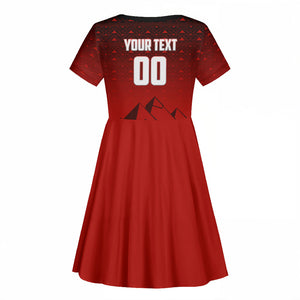 Personalized Egypt Soccer Crocodile Mascot Kid Short Sleeve Dress Egyptian Pyramid Football Cultural Graphic Art