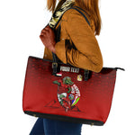 Personalized Egypt Soccer Crocodile Mascot Leather Tote Bag Egyptian Pyramid Football Cultural Graphic Art