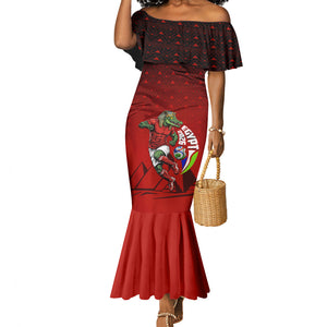 Personalized Egypt Soccer Crocodile Mascot Mermaid Dress Egyptian Pyramid Football Cultural Graphic Art