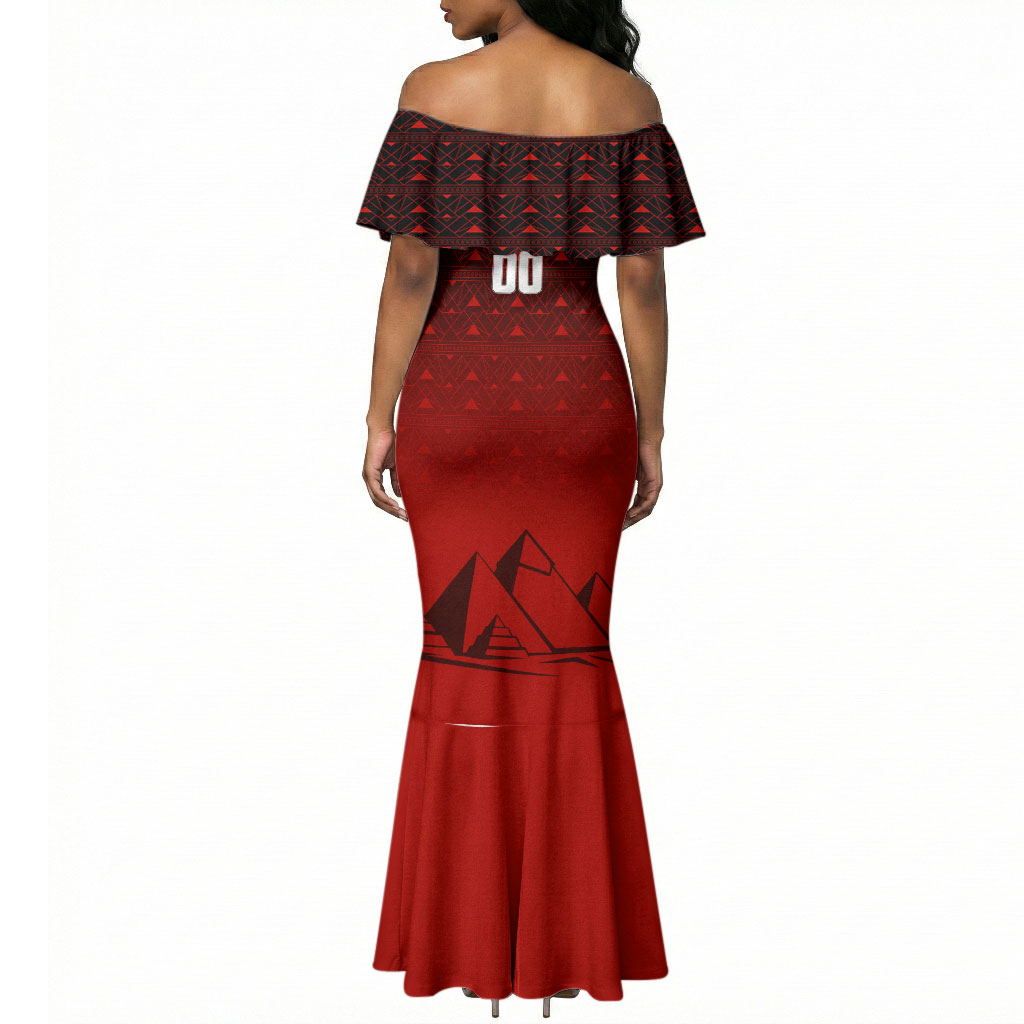 Personalized Egypt Soccer Crocodile Mascot Mermaid Dress Egyptian Pyramid Football Cultural Graphic Art