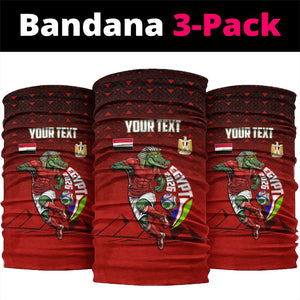 Personalized Egypt Soccer Crocodile Mascot Neck Gaiter Egyptian Pyramid Football Cultural Graphic Art