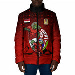 Personalized Egypt Soccer Crocodile Mascot Padded Jacket Egyptian Pyramid Football Cultural Graphic Art