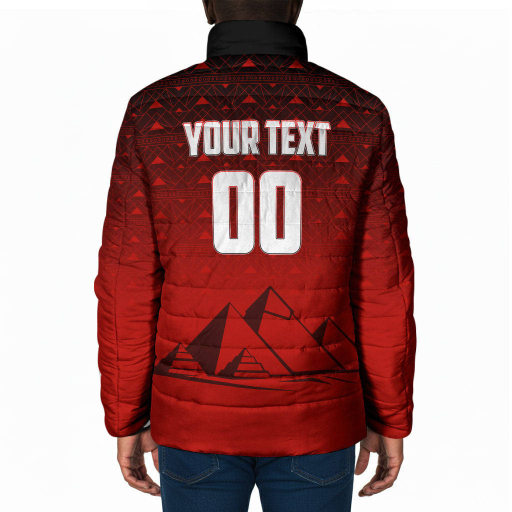 Personalized Egypt Soccer Crocodile Mascot Padded Jacket Egyptian Pyramid Football Cultural Graphic Art
