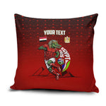 Personalized Egypt Soccer Crocodile Mascot Pillow Cover Egyptian Pyramid Football Cultural Graphic Art
