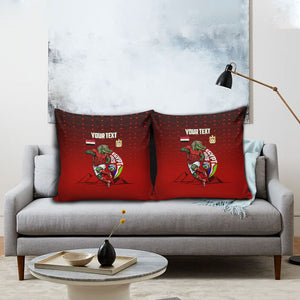 Personalized Egypt Soccer Crocodile Mascot Pillow Cover Egyptian Pyramid Football Cultural Graphic Art