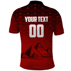 Personalized Egypt Soccer Crocodile Mascot Polo Shirt Egyptian Pyramid Football Cultural Graphic Art