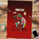 Personalized Egypt Soccer Crocodile Mascot Puzzle Egyptian Pyramid Football Cultural Graphic Art