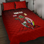 Personalized Egypt Soccer Crocodile Mascot Quilt Bed Set Egyptian Pyramid Football Cultural Graphic Art