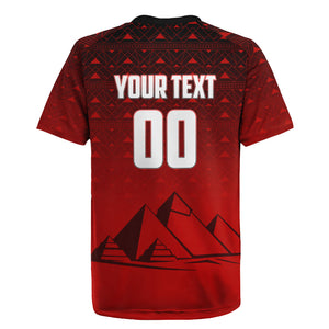 Personalized Egypt Soccer Crocodile Mascot Rugby Jersey Egyptian Pyramid Football Cultural Graphic Art