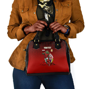 Personalized Egypt Soccer Crocodile Mascot Shoulder Handbag Egyptian Pyramid Football Cultural Graphic Art