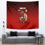 Personalized Egypt Soccer Crocodile Mascot Tapestry Egyptian Pyramid Football Cultural Graphic Art